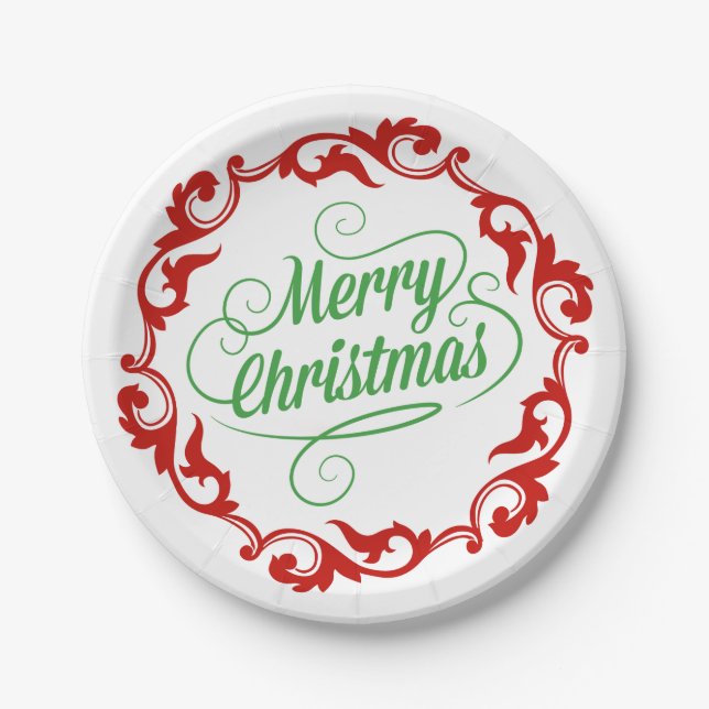 Merry Christmas paper Plates (Front)