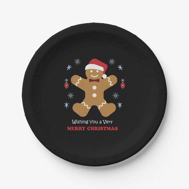 merry christmas                         paper plates (Front)
