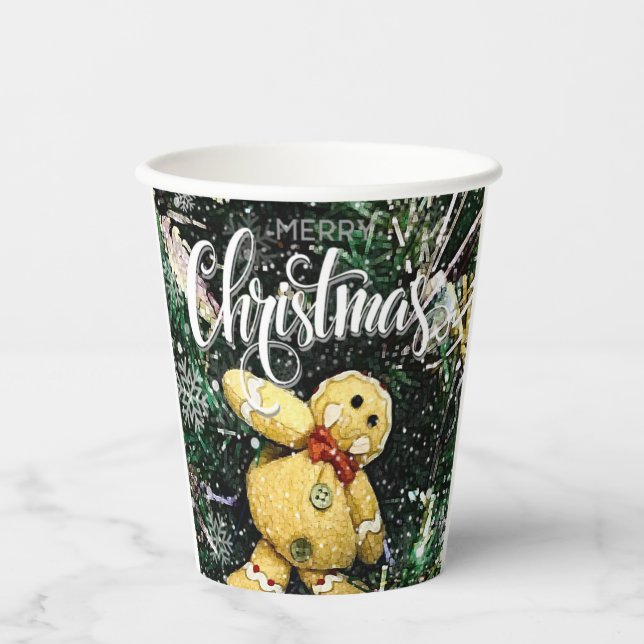 Merry Christmas Paper Plates Paper Cups (Front)