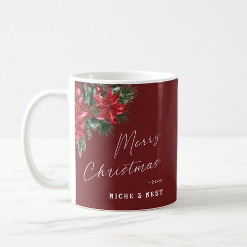 Merry Christmas Party Employee Client Gift Red Coffee Mug