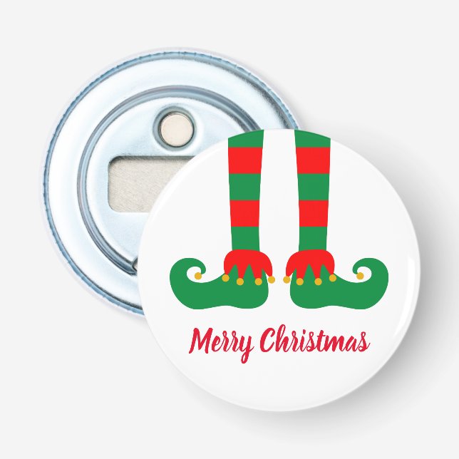 Merry Christmas party magnetic beer bottle opener (Front)