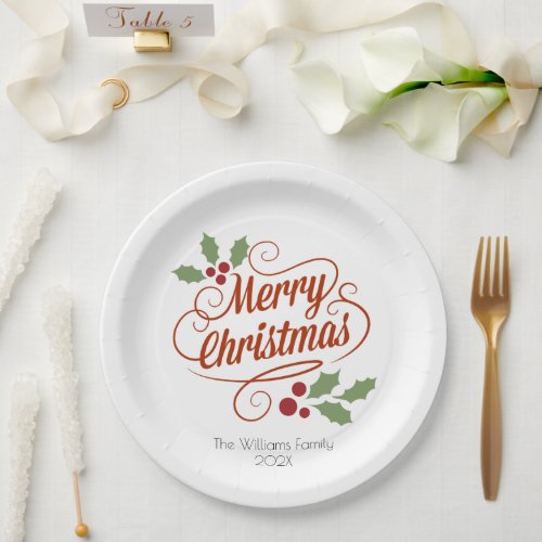 Merry Christmas party Paper plate