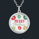 Merry Christmas Party Snowflakes Ornament    Silver Plated Necklace<br><div class="desc">Christmas Themed Necklace - Christmas snowflakes ornaments</div>