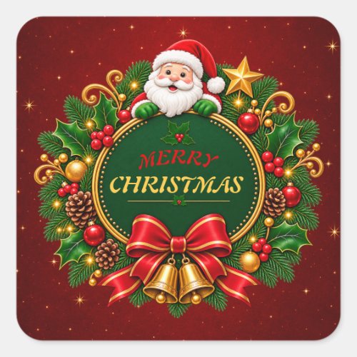 Merry Christmas Party Sticker Editable