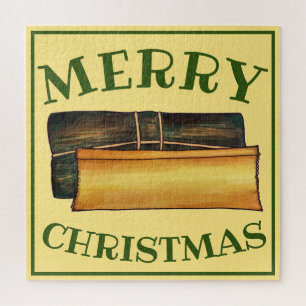 Merry Christmas Pasteles Puerto Rican Banana Cakes Jigsaw Puzzle