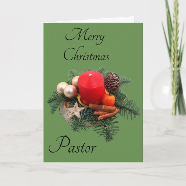 Merry Christmas, Pastor Holiday Card (Front)