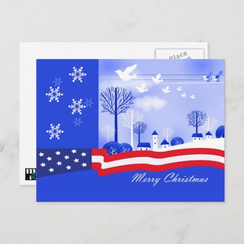 Merry Christmas Patriotic Christmas Postcards