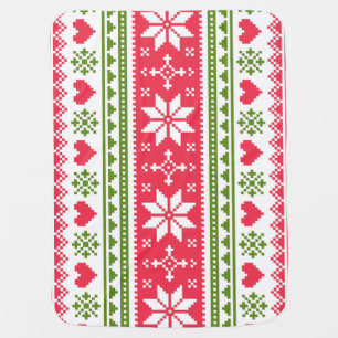 Merry Christmas pattern 3 Baby Blanket