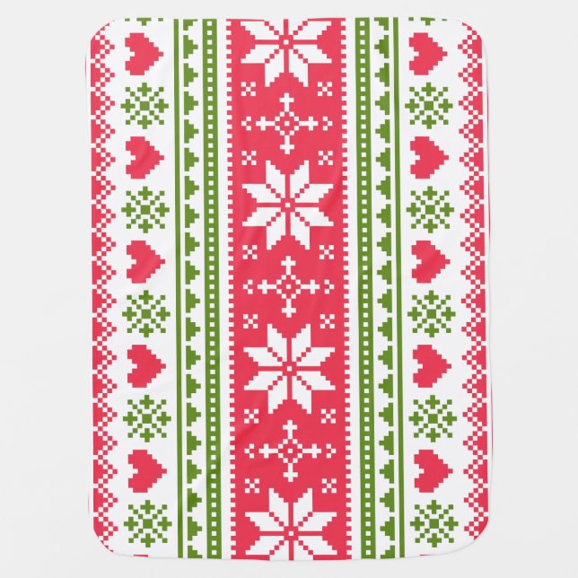 Merry Christmas pattern 3 Baby Blanket (Front)