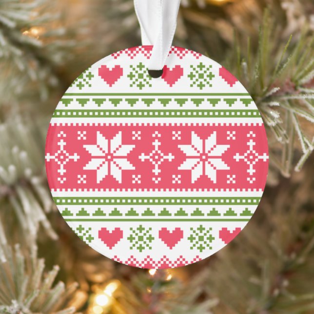 Merry Christmas pattern 3 Ornament (Tree)