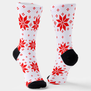 Merry Christmas pattern 5 Socks