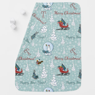 Merry christmas pattern baby blanket