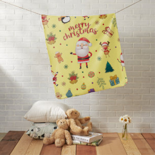 Merry Christmas Pattern Baby Blanket