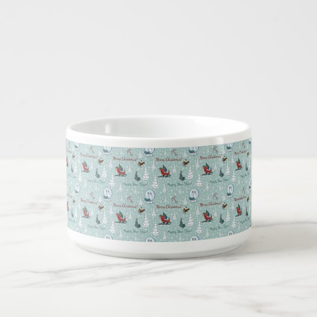 Merry christmas pattern bowl (Center)
