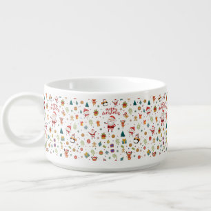 Merry Christmas Pattern Bowl