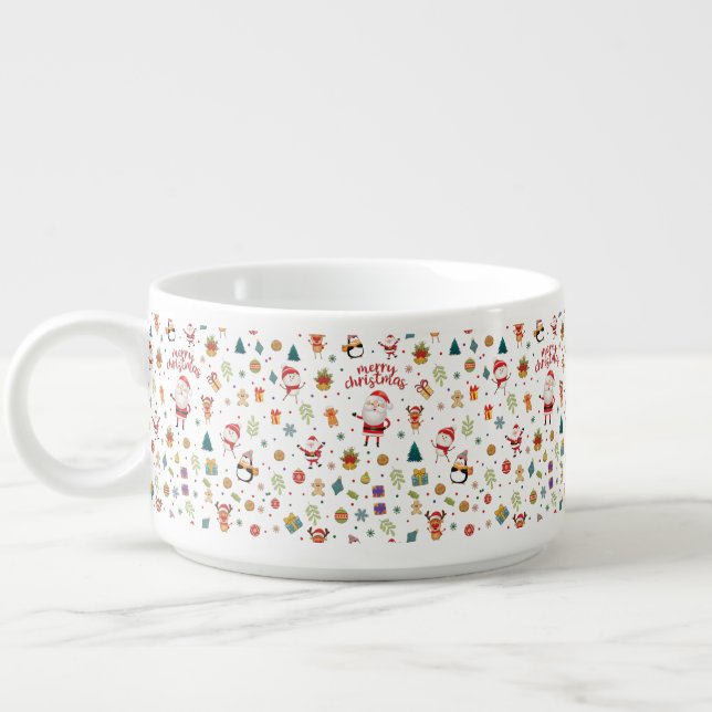 Merry Christmas Pattern Bowl (Right)