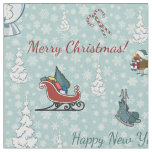 Merry christmas pattern fabric