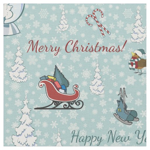 Merry christmas pattern fabric
