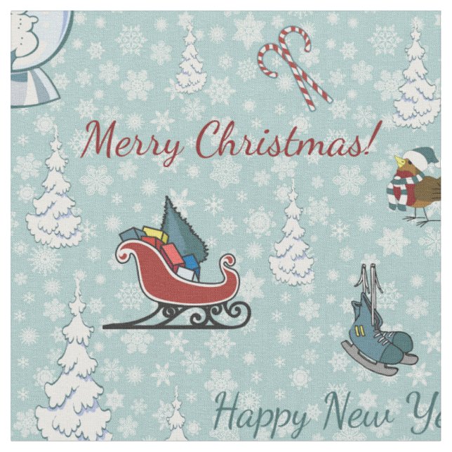 Merry christmas pattern fabric (Close Up)