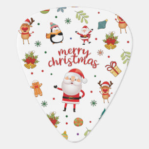 Merry Christmas Pattern Guitar Pick