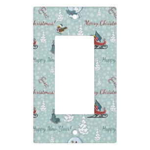 Merry christmas pattern light switch cover