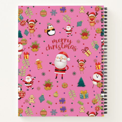 Merry Christmas Pattern Notebook