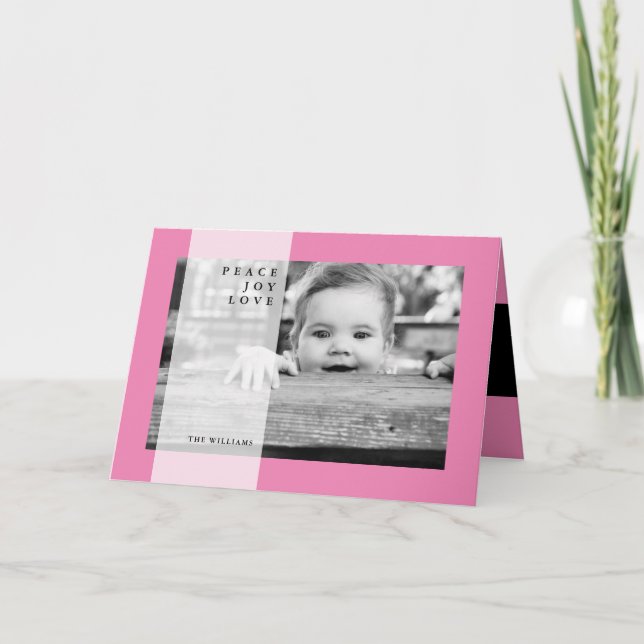 MERRY CHRISTMAS Peace Joy Love Holiday Card (Front)