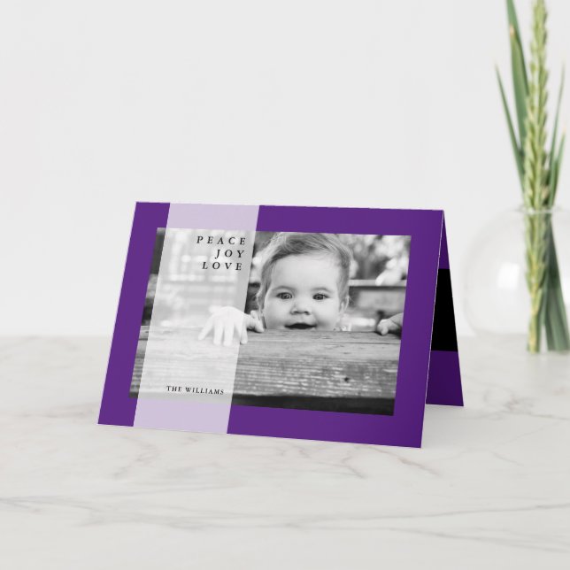 MERRY CHRISTMAS Peace Joy Love Holiday Card (Front)