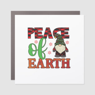 Merry Christmas Peace Of Earth Car Magnet