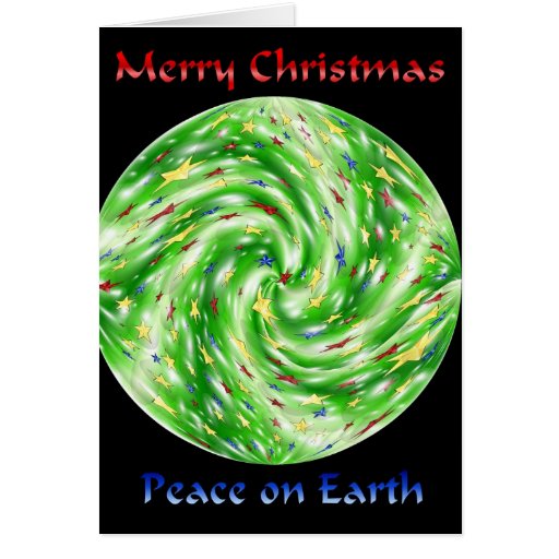 Merry Christmas Peace on Earth Greeting Card | Zazzle