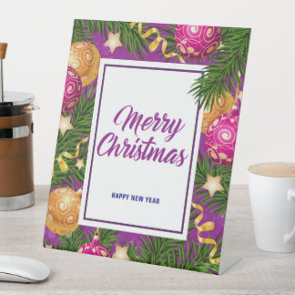 Merry Christmas Pedestal Sign