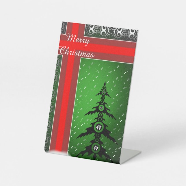 Merry Christmas Pedestal Sign (Front)