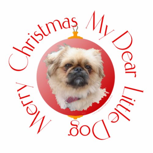 Merry Christmas Pekingese Statuette