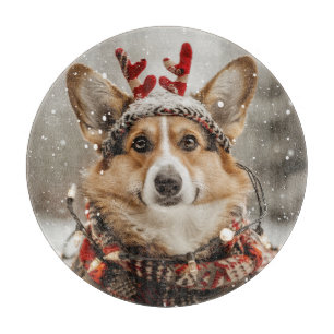 Merry Christmas Pembroke Welsh Corgi Dog Cutting Board