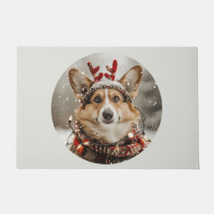 Merry Christmas Pembroke Welsh Corgi Dog Doormat