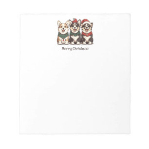 Merry Christmas Pembroke Welsh Corgi Dogs Notepad