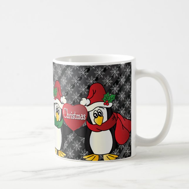 Merry Christmas Penguin Friends Coffee Mug (Right)