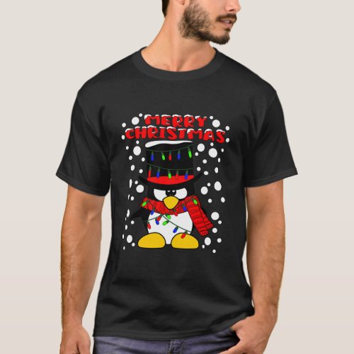 Merry Christmas Penguin Krimbles Cute Ugly Christm T_Shirt