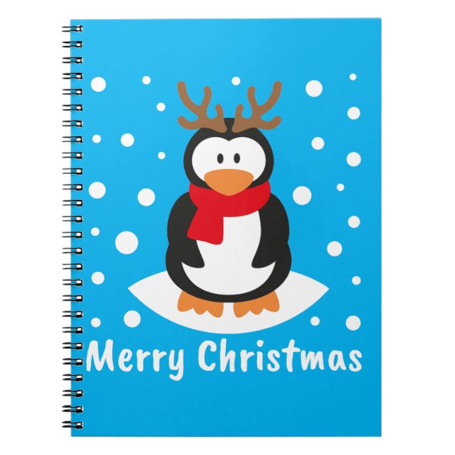 Merry Christmas Penguin Notebook (Front)