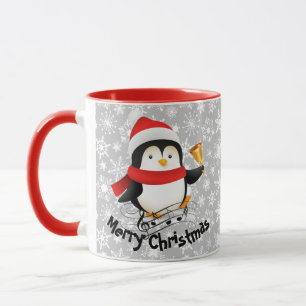 Merry Christmas penguin personalized Mug