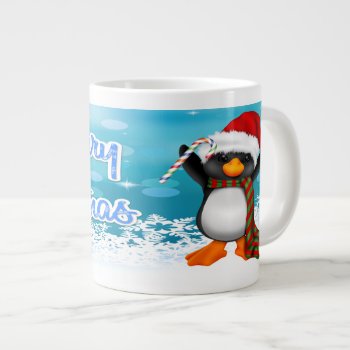 Merry Christmas Penguin Specialty Mugs by TheHomeStore at Zazzle