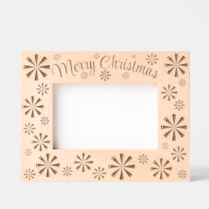 Merry Christmas Peppermint Candy Stripe Engraved Frames
