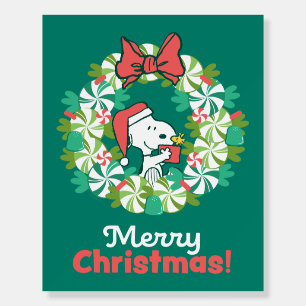 Merry Christmas Peppermint Holiday Wreath Foam Board
