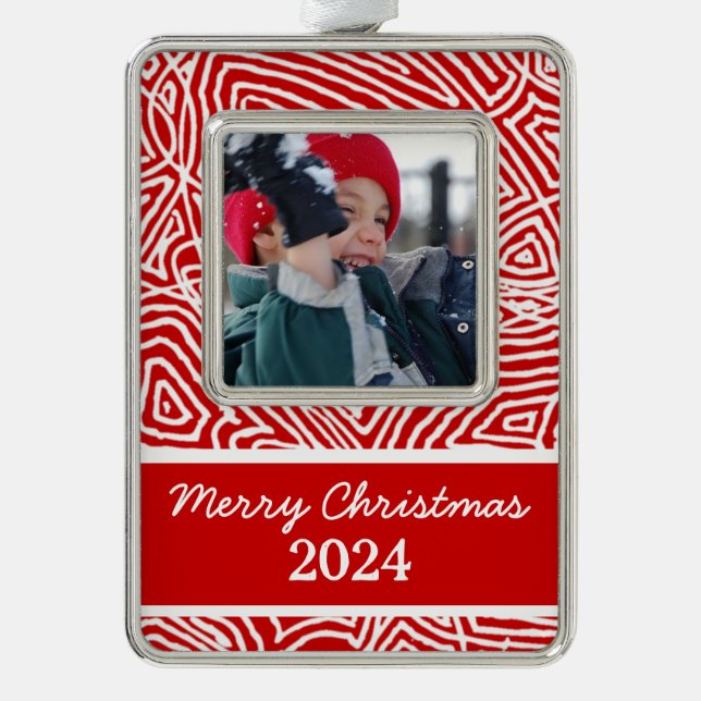 Merry Christmas Personalized Christmas Ornament (Front)