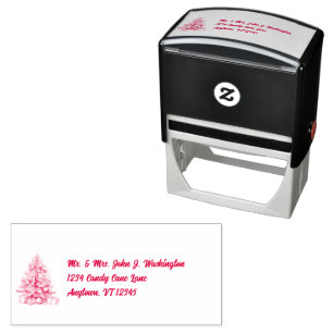 Merry Christmas Personalized Christmas Tree Return Self-inking Stamp
