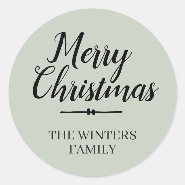 Merry Christmas Personalized Envelope Seal (Front)