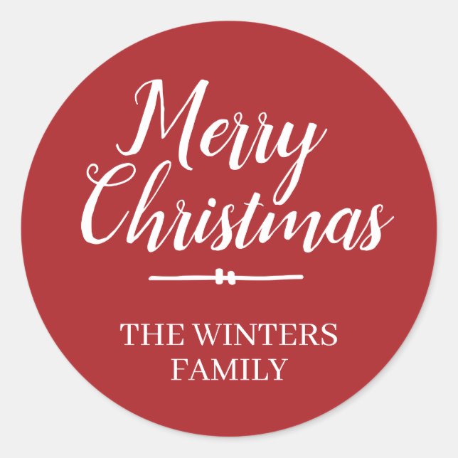 Merry Christmas Personalized Envelope Seal (Front)