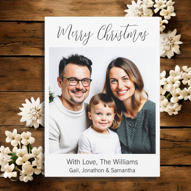Merry Christmas | Personalized Family Picture Holiday Card (Creator Uploaded)