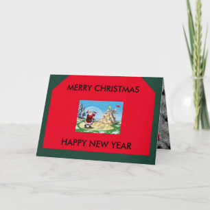Merry Christmas Personalized Golf Card