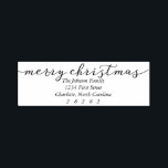 Merry Christmas Personalized Holiday Address Self-inking Stamp<br><div class="desc">This personalized return address stamp features the holiday greeting,  “Merry Christmas” above your address information. This modern design coordinates with the entire Many Merries Holiday Collection.</div>